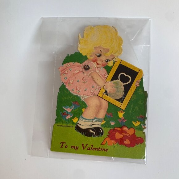 Vintage Valentine's Day Card Articulating Germany - Picture 1 of 3